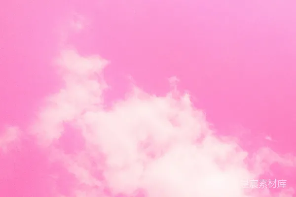 高清摄影 粉红色的天空与云朵