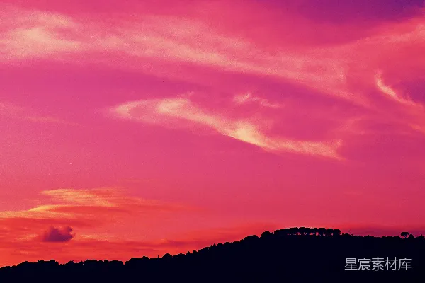 高清摄影 粉红色的日落天空