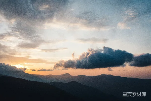 高清摄影 日落山景
