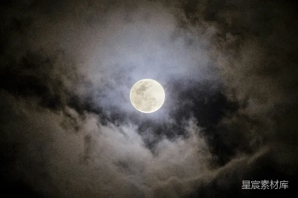 高清摄影 月光与云层