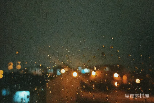 高清摄影 雨夜的城市街景