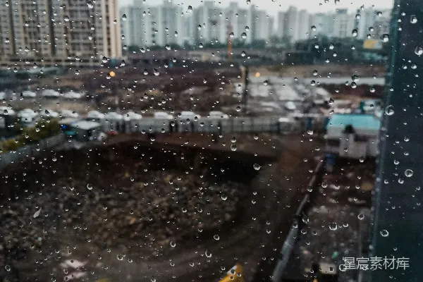 高清摄影 窗外的雨景