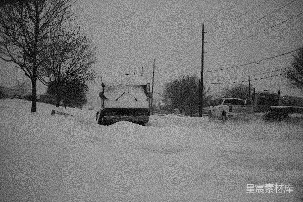 高清摄影 雪后的街道