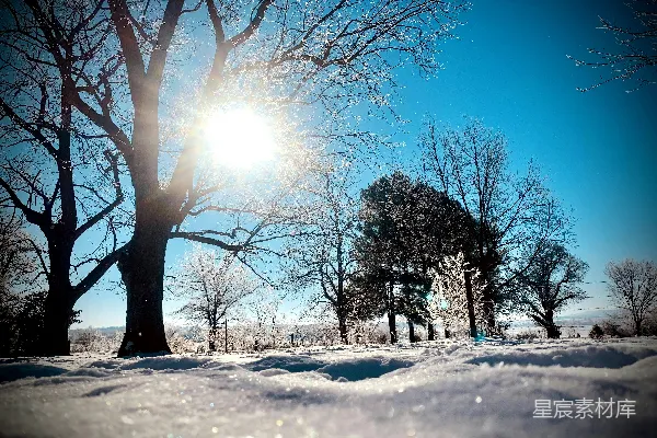 高清摄影 冬日阳光下的雪地