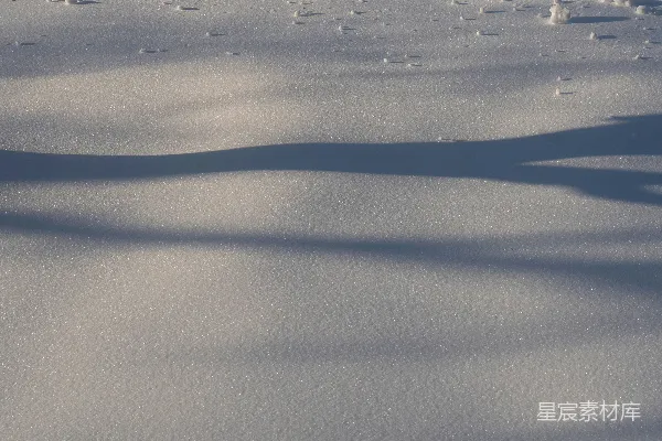高清摄影 雪地上的光影