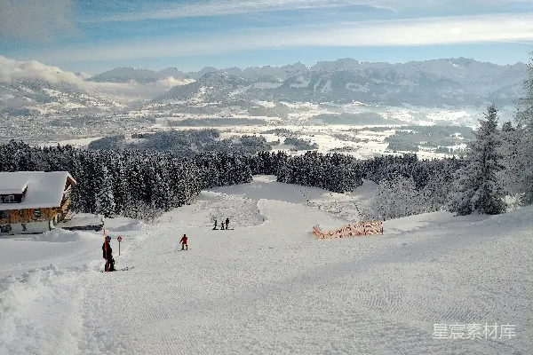 高清摄影 冬日滑雪胜地