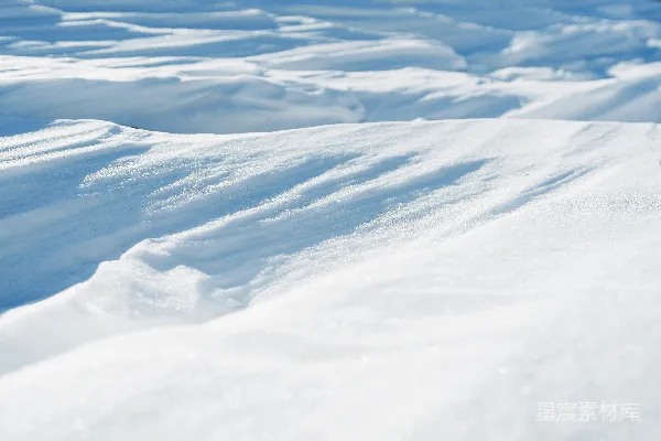 高清摄影 雪地的光影交错