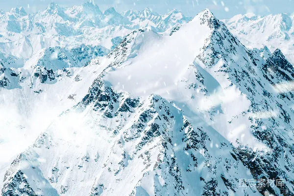 高清摄影 雪中的山脉