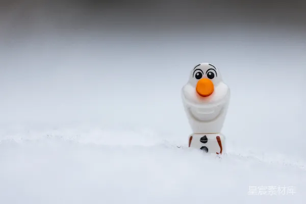 高清摄影 雪地里的小雪人
