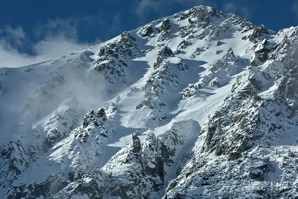 高清摄影 雪山之巅的壮丽景色