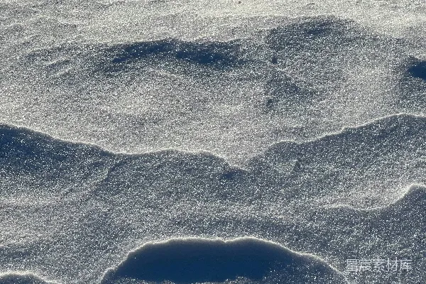 高清摄影 雪地上的光影纹理