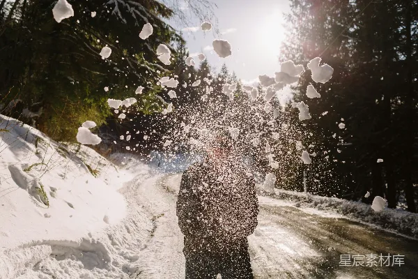 高清摄影 冬日玩雪的欢乐时光