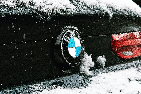 高清摄影 雪中BMW