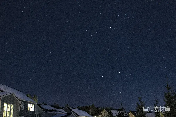 高清摄影 冬夜星空下的雪地