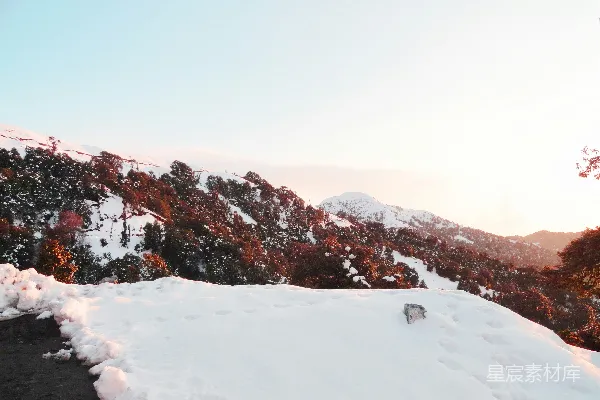 高清摄影 冬日山景