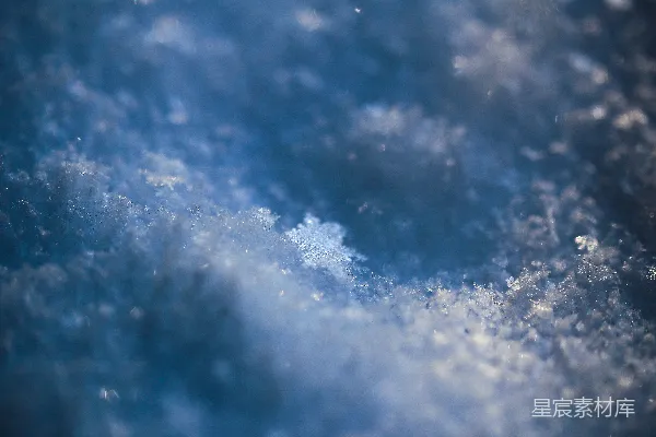 高清摄影 冬日雪花的光影