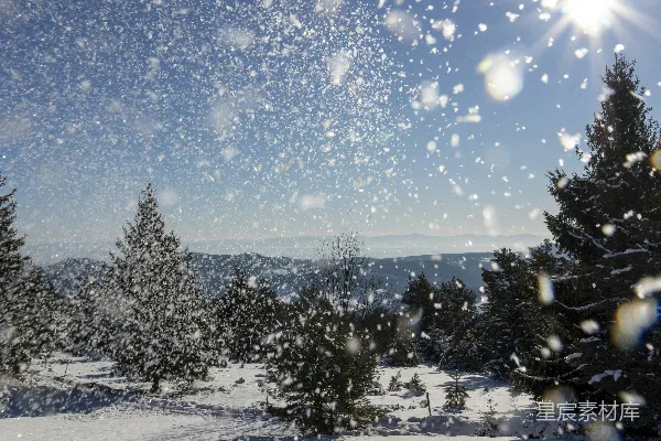 高清摄影 冬日阳光下的雪景