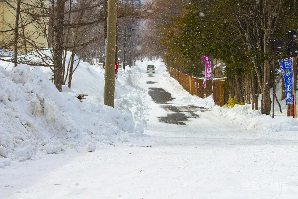 高清摄影 雪中的街道