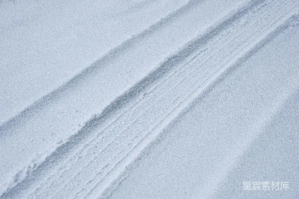 高清摄影 雪地车辙