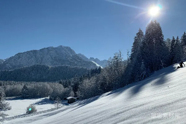 高清摄影 冬日阳光下的雪景