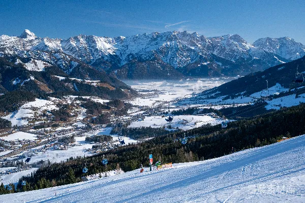 高清摄影 阿尔卑斯山滑雪胜地