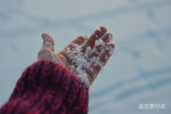 高清摄影 手捧雪花