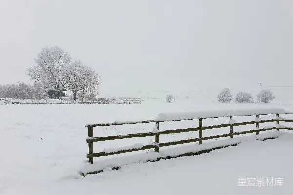 高清摄影 雪后的宁静田野