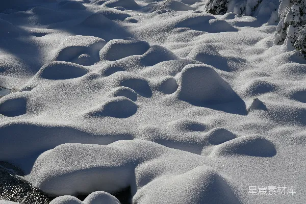 高清摄影 雪地波浪