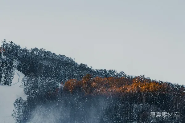 高清摄影 冬日山林晨曦