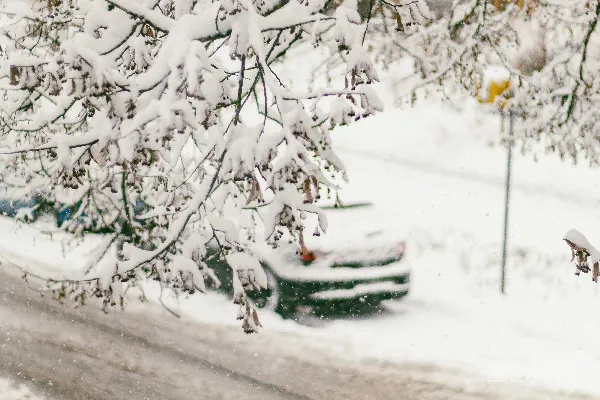 高清摄影 冬日雪景中的宁静街道