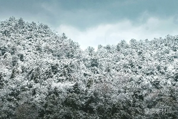 高清摄影 冬日山林雪景