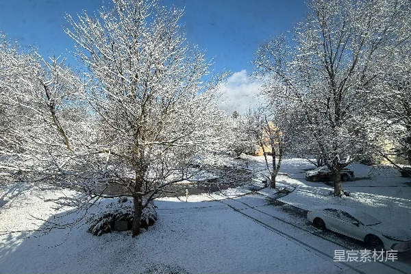 高清摄影 雪后宁静的住宅区