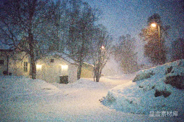 高清摄影 冬夜雪景
