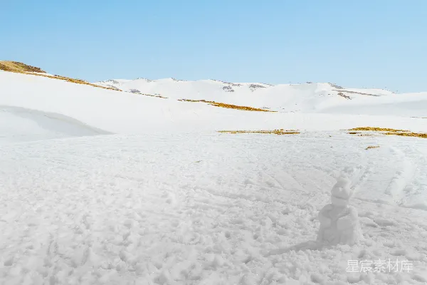 高清摄影 雪地里的小雪人