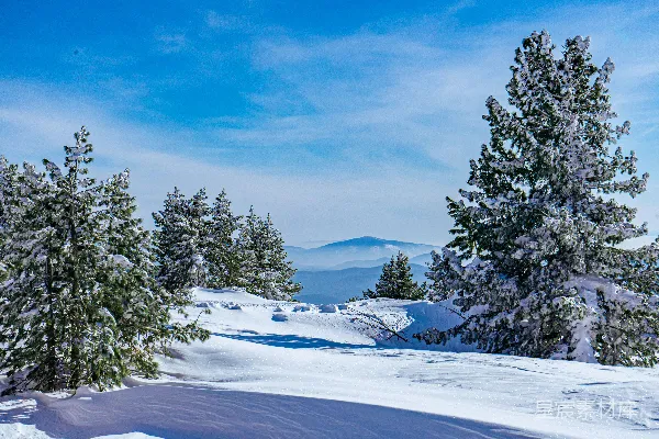 高清摄影 雪后的山景