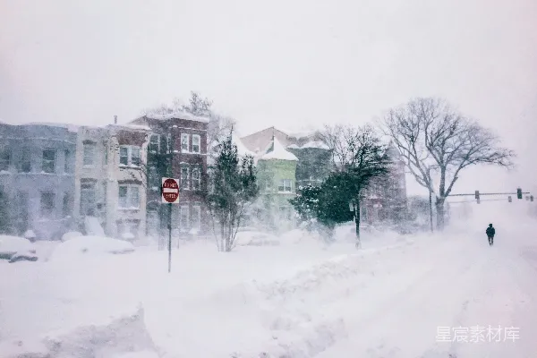 高清摄影 雪中静谧的住宅区