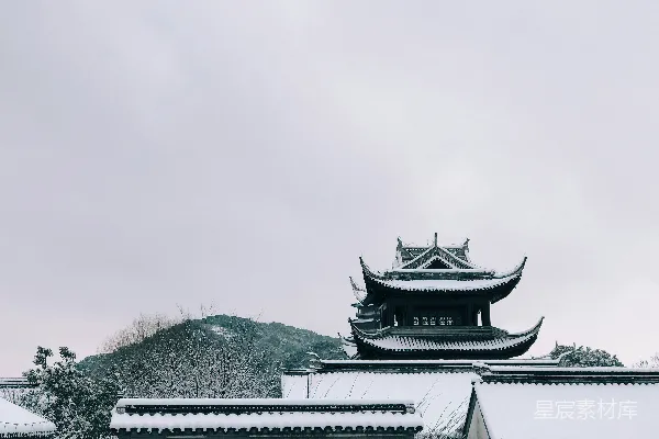 高清摄影 雪后古楼