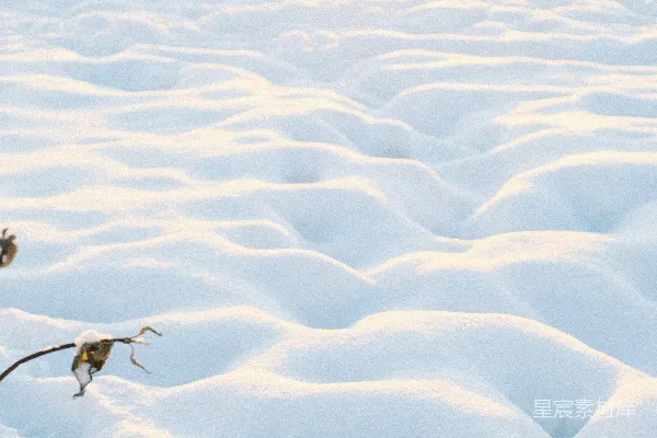 高清摄影 冬日夕阳下的雪地