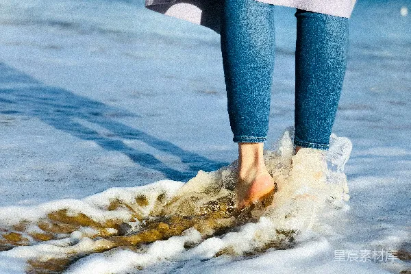 高清摄影 海边的脚丫
