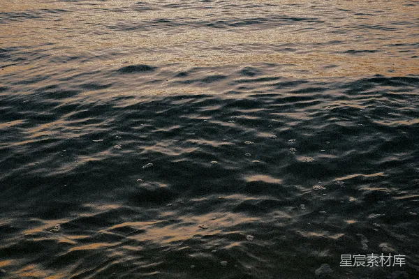 高清摄影 夕阳下的波光粼粼