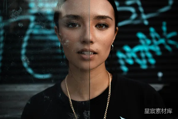 高清摄影 玻璃墙后的金属乐队女孩