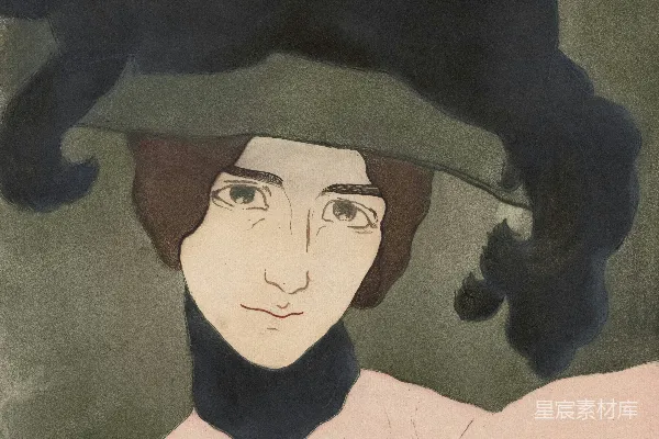 高清摄影 戴帽子的女人肖像