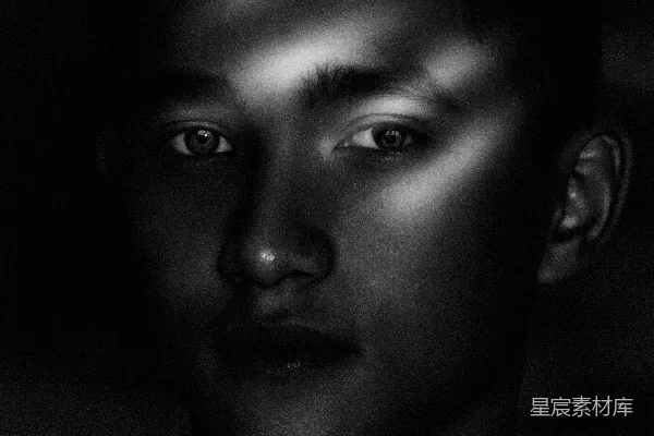 高清摄影 光影交错的男性肖像