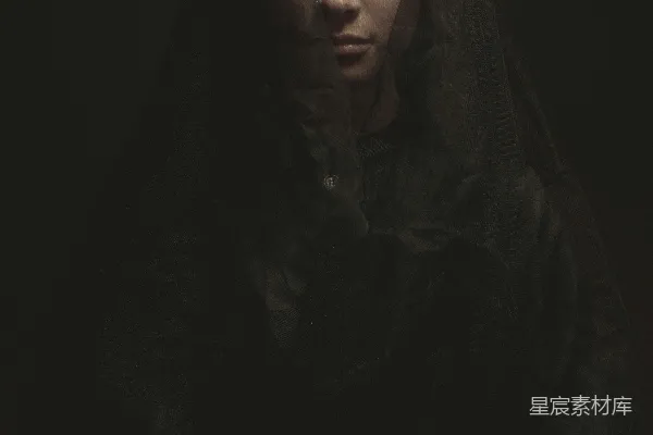 高清摄影 神秘的黑纱女子