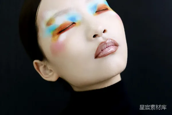 高清摄影 梦幻色彩妆容