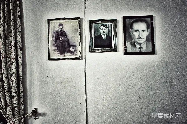 高清摄影 旧照片墙