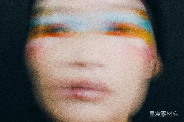 高清摄影 色彩斑斓的光影肖像