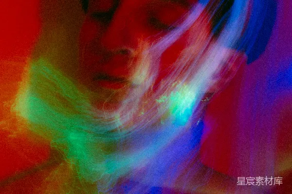 高清摄影 梦幻色彩的光晕肖像