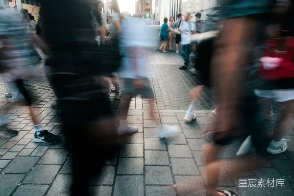高清摄影 城市人潮的流动