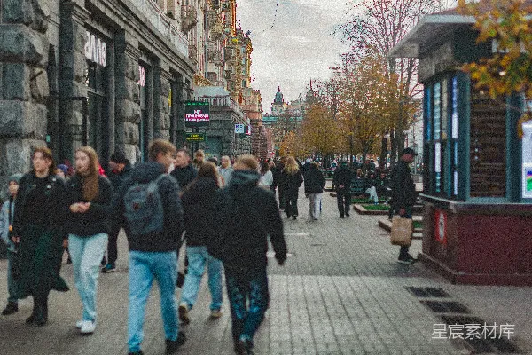 高清摄影 繁忙的街道场景
